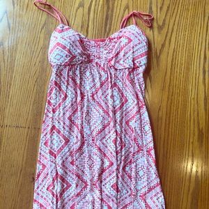 Coral & White Pacsun Roxy Sundress